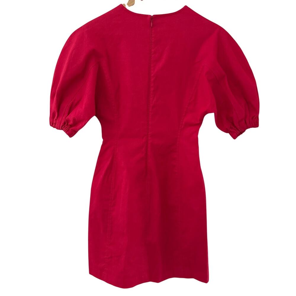 A,L.C Valenti Mini Puff Sleeve Dress in Fluro Size 0 - Picture 7 of 11